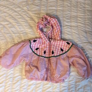 🍉 Carter’s Watermelon Zip Hoodie Jacket – Baby Girls